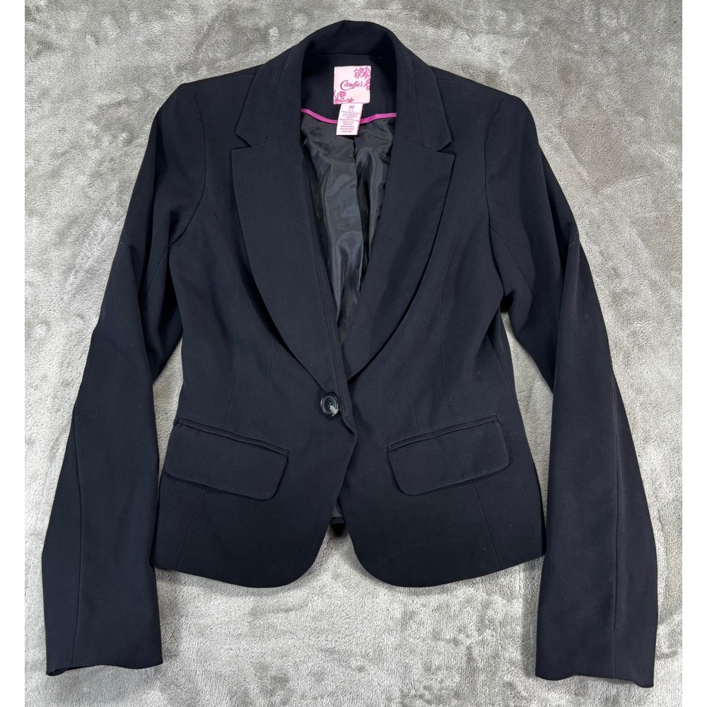 Candie's Black Single-Button Tailored Blazer